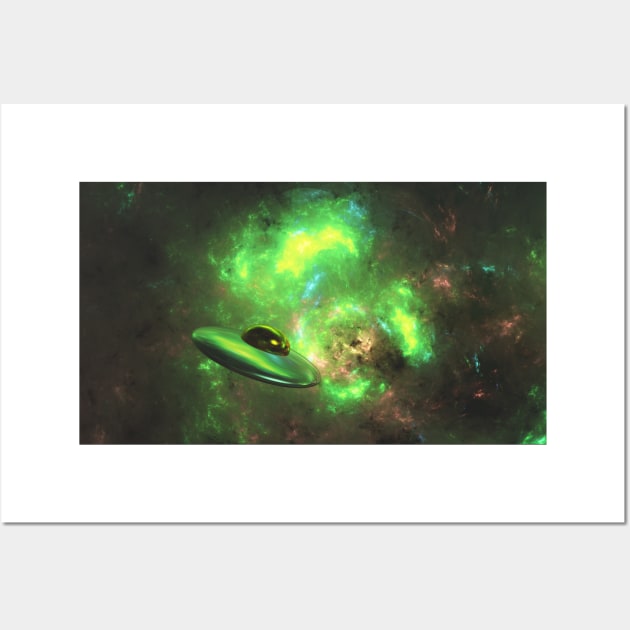 UFO, Journey Into Deep Space Wall Art by Ryan Rad